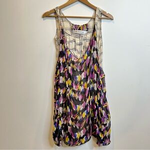 Merci Beaucoup Layered Mini Tank Dress Patterned Multi-Colour